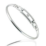 CZ Solitaire Link Bangle