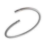 Ladies Silver Cubic Zirconia Torque Bangle