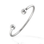 Mens Silver Torque Bangle