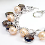 Pearl T-Bar Charm Bracelet