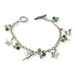 Green Hummingbird Charm Bracelet