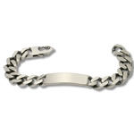 Chunky Gun Metal Finish ID Bracelet