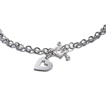 Double Open Heart Toggle Bracelet