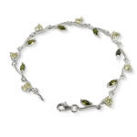 Lemon and Green CZ Silver Bracelet