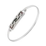 Mother of Pearl Celtic Silver Bangle