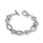 Silver Pebbles T-Bar Bracelet