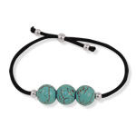 Triple Turquoise Bead Bracelet