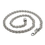 Silver Braided Curb Chain