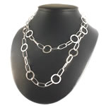 40 Inch Circle and Oval Silver Chain