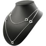 Extra Long 48 inch Fancy Silver Chain