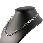 Large Oval Belcher Silver Chain