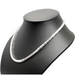 Square Byzantine Silver Chain