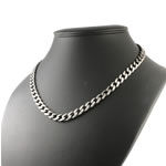 Gun Metal Finish Silver Curb Chain