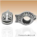 Silver Fish Charm Bead