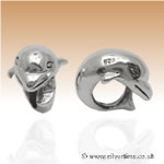 Silver Dolphin Charm Bead