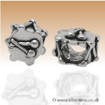 Silver Drum Charm Bead