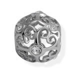 Silver CZ Bead Charm