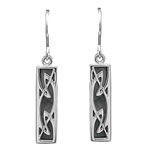 Celtic Oblong Drop Earrings