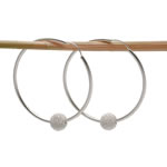 Large Hoop Earrings with Stardust Balls