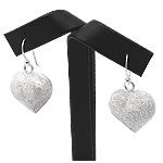 Puffed Heart Shimmer Earrings