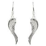 Angel Wing Earrings with Cubic Zirconia