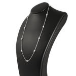 Silver Diamond Cut Sparkle Bead Necklace