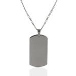 Stainless Steel Dog Tag Pendant and Chain