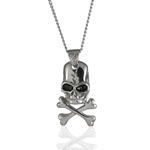 Stainless Steel Skull and Crossbones Pendant
