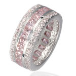 Pink Ice Triple Band Full Eternity Ring