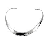 Heavy Graduated Silver Torque Collar