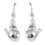 Snowman Silver Earrings