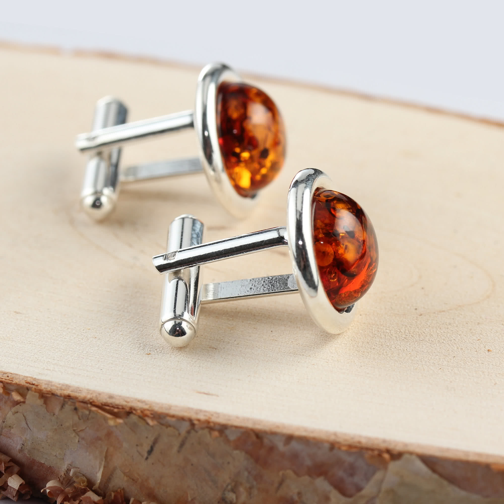 Green Amber Flower Brooch