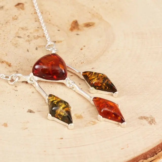 Baltic Amber 925 Sterling Silver Necklace