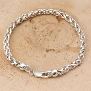 6mm Braided Curb Bracelet