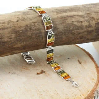 Triple Colour Baltic Amber Bracelet