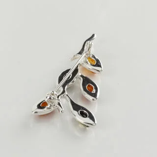 Multicoloured Amber Brooch