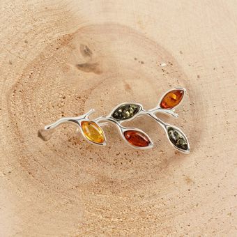 amber brooch