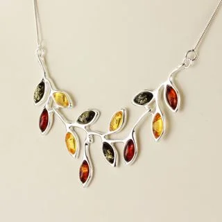 Sterling Silver Leaves Necklace