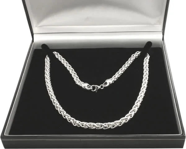 Sterling Silver Braided Curb Chain - Available from 54 grams to 84 grams