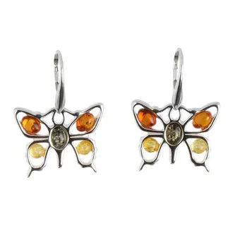 Amber Butterfly Earrings