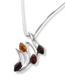 Honey and Cognac Amber Waves Pendant