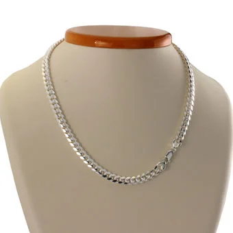 Solid Sterling Silver Cuban Curb Chain - 6.90mm