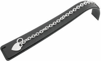 sterling silver heart tag t-bar bracelet