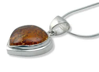 Handmade Honey Amber Heart Pendant