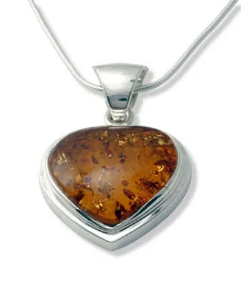 Amber Heart Pendant
