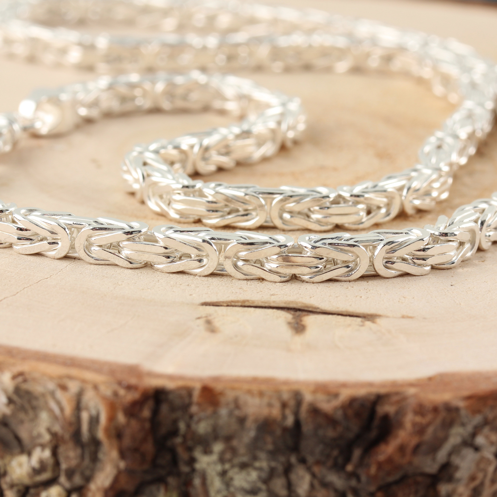 Square Byzantine Solid Sterling Silver 