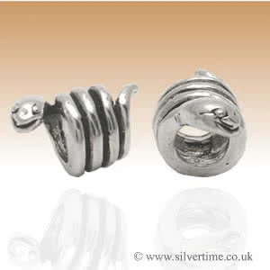 Silver Snake Charm Bead - 2.31 grams - Compatible with all the famous charm bead systems