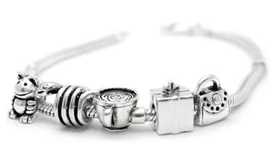 Sterling Silver Fish Bead Charm 