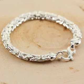 Sterling Silver Byzantine Bracelet