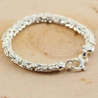 Men's Byzantine Silver Bracelet - 9mm